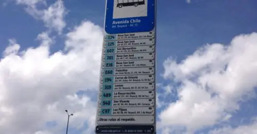 PARADERO SITP AVENIDA CHILE  109A04